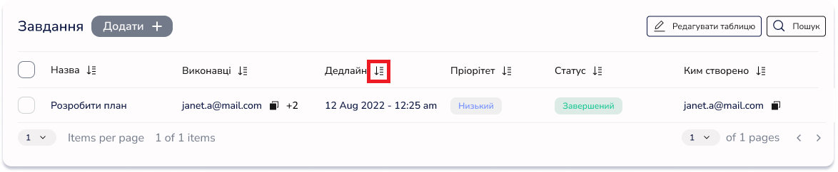 Вибір шаблону CRM